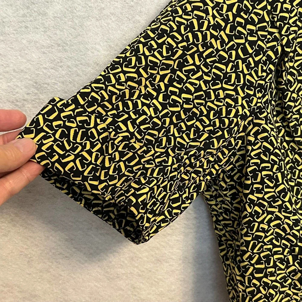 Vintage‎ Black and Yellow Skirt Set Size 20